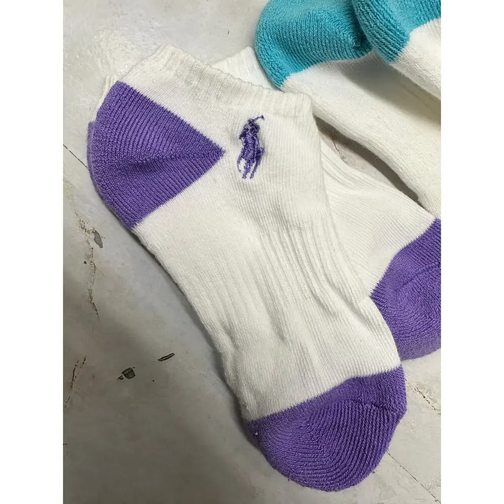 POLO Ralph Lauren Socks Girls‎ 4-6X-Mixcolor -New No tags- 3 Pairs